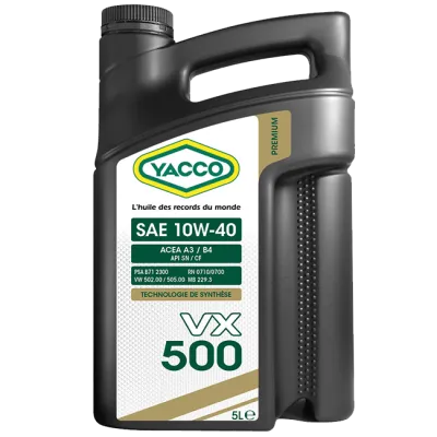 Yacco Huile VX500 10W40 (5L)