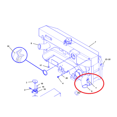 200-7105: 60° Elbow for Heat Exchanger